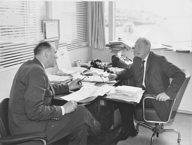 : Elias Fjeldstad  and Hallvard Lerøy senior 