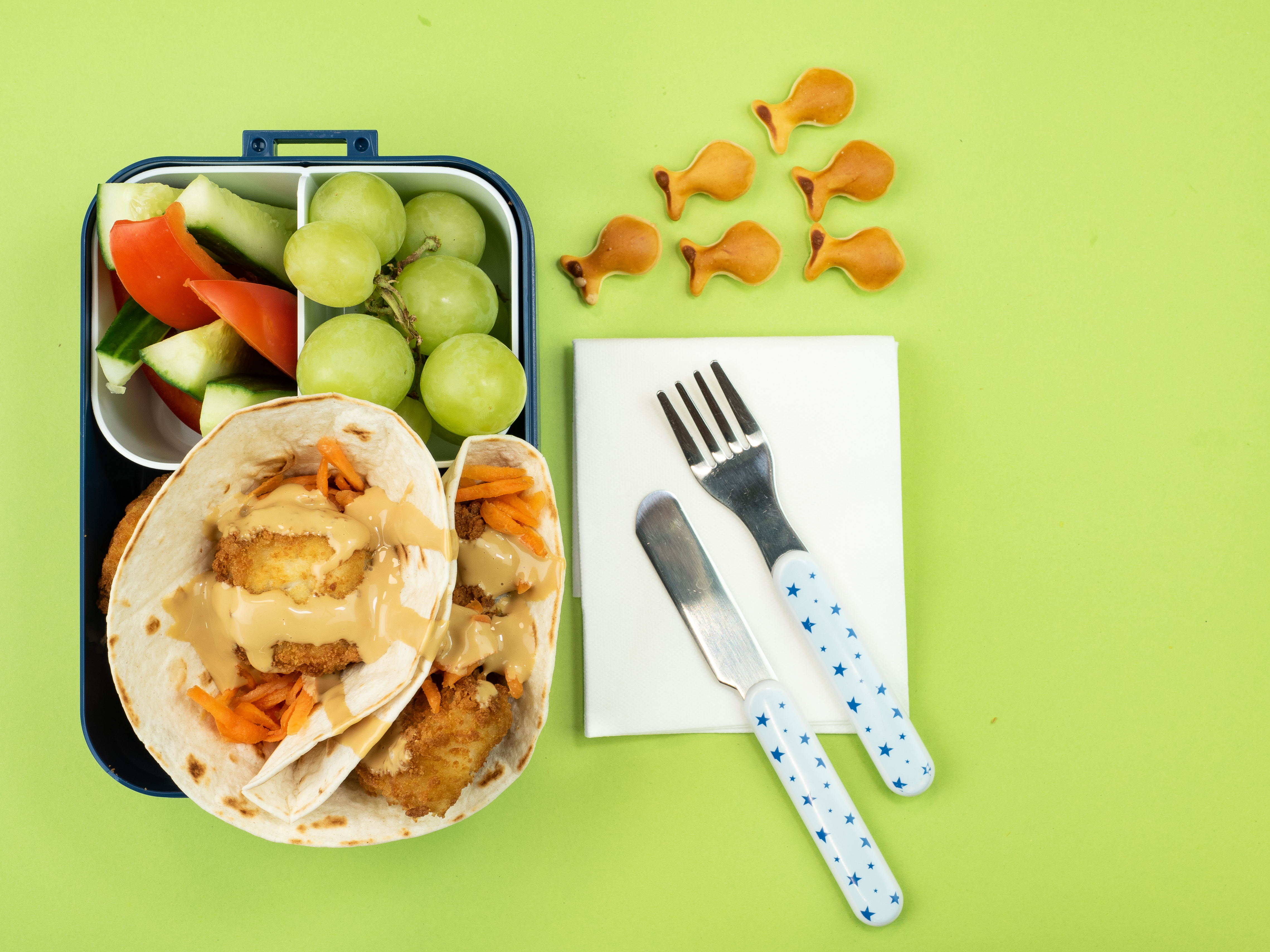 Matpakke med pankopanert torsk