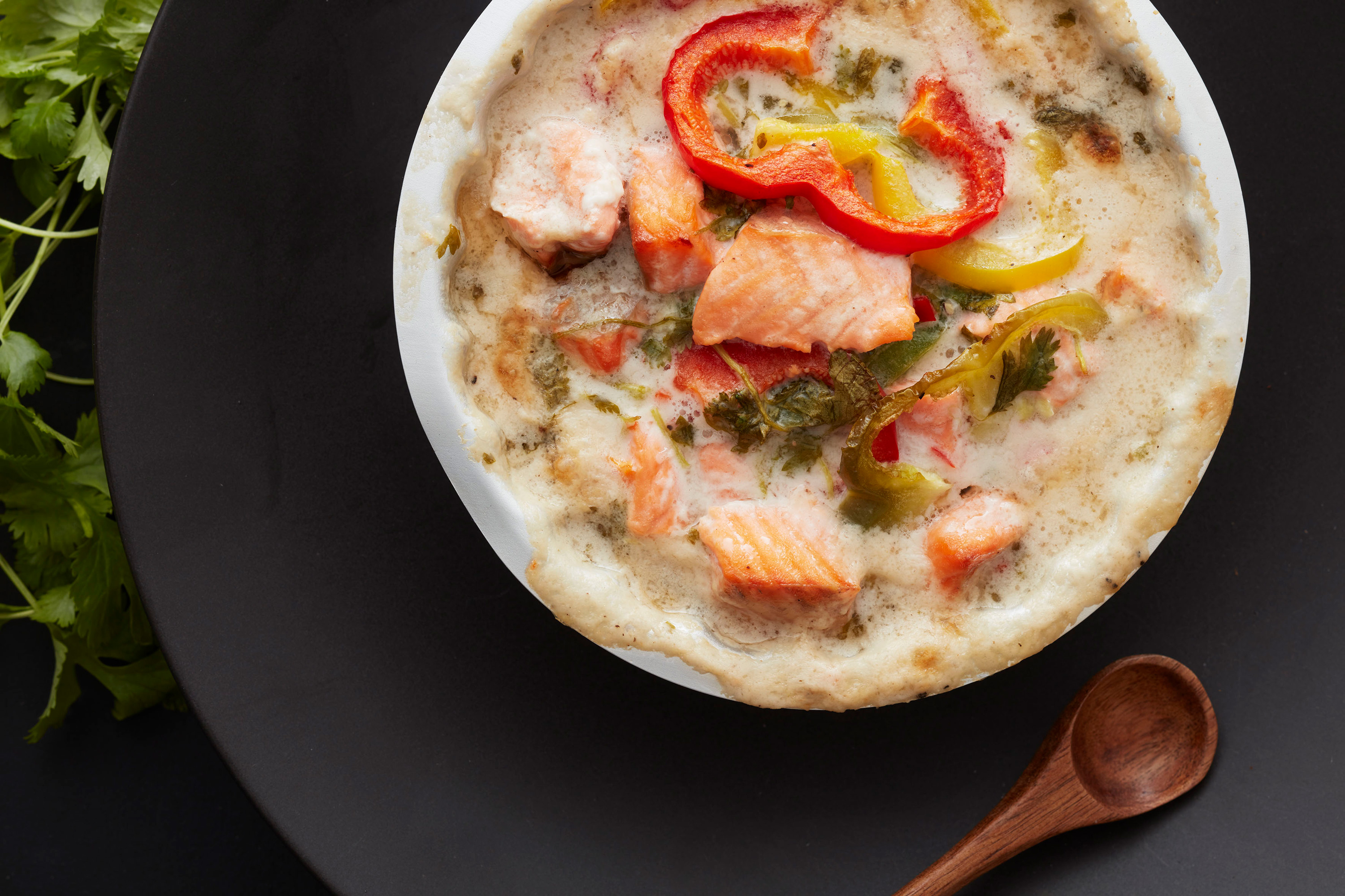 Ørret med chili, paprika og koriander