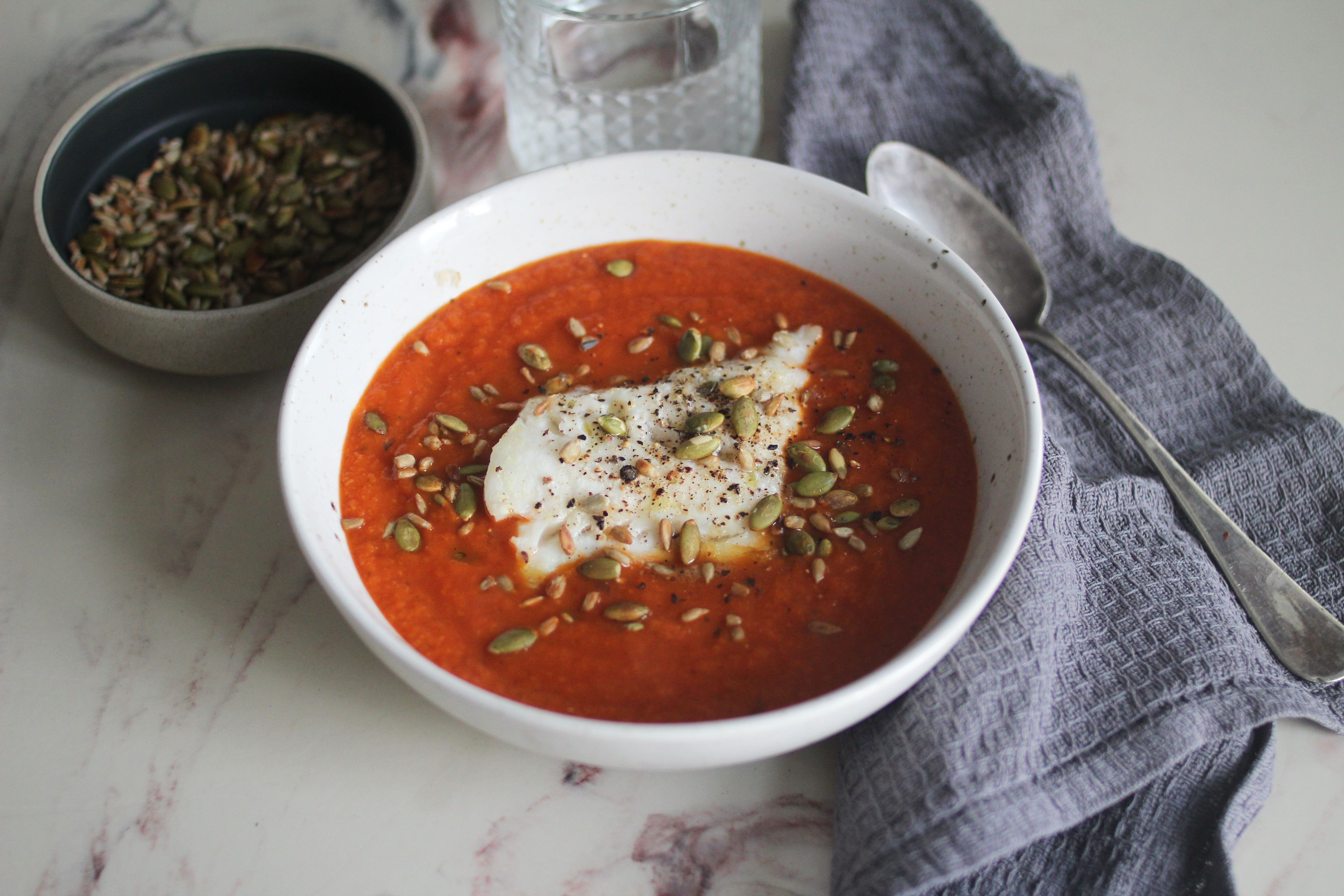 Tomatsuppe med ovnsbakt torsk
